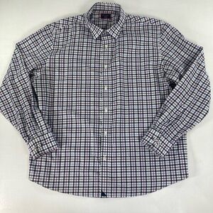 UNTUCKit Shirt Mens 2XL Black Purple Plaid Wrinkle Free Long Sleeve Button Down